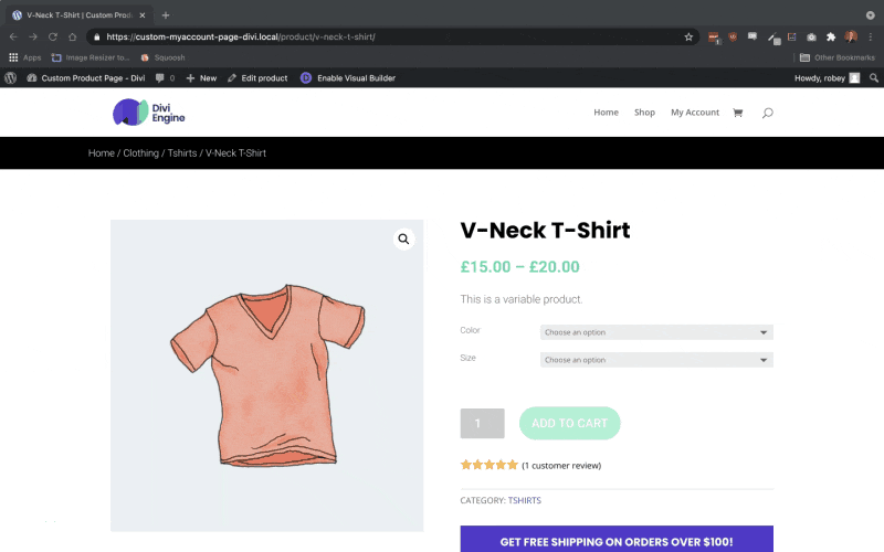 Custom Divi WooCommerce Single Product Page