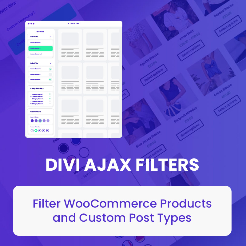 Divi Ajax Filters