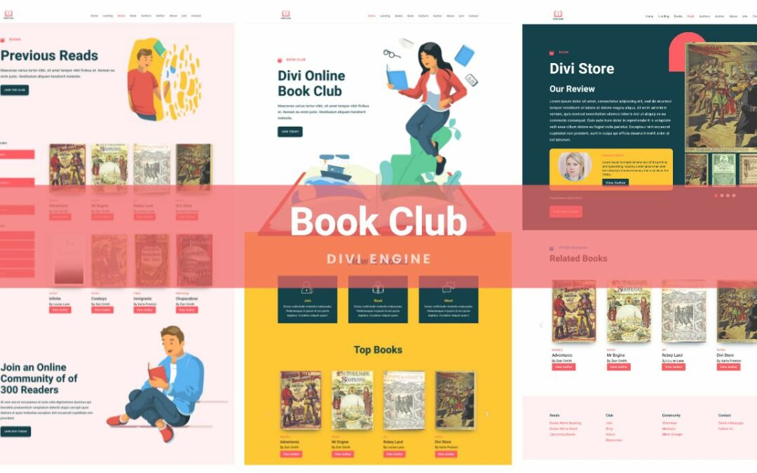 FREE Book Club Layout pack for Divi Machine