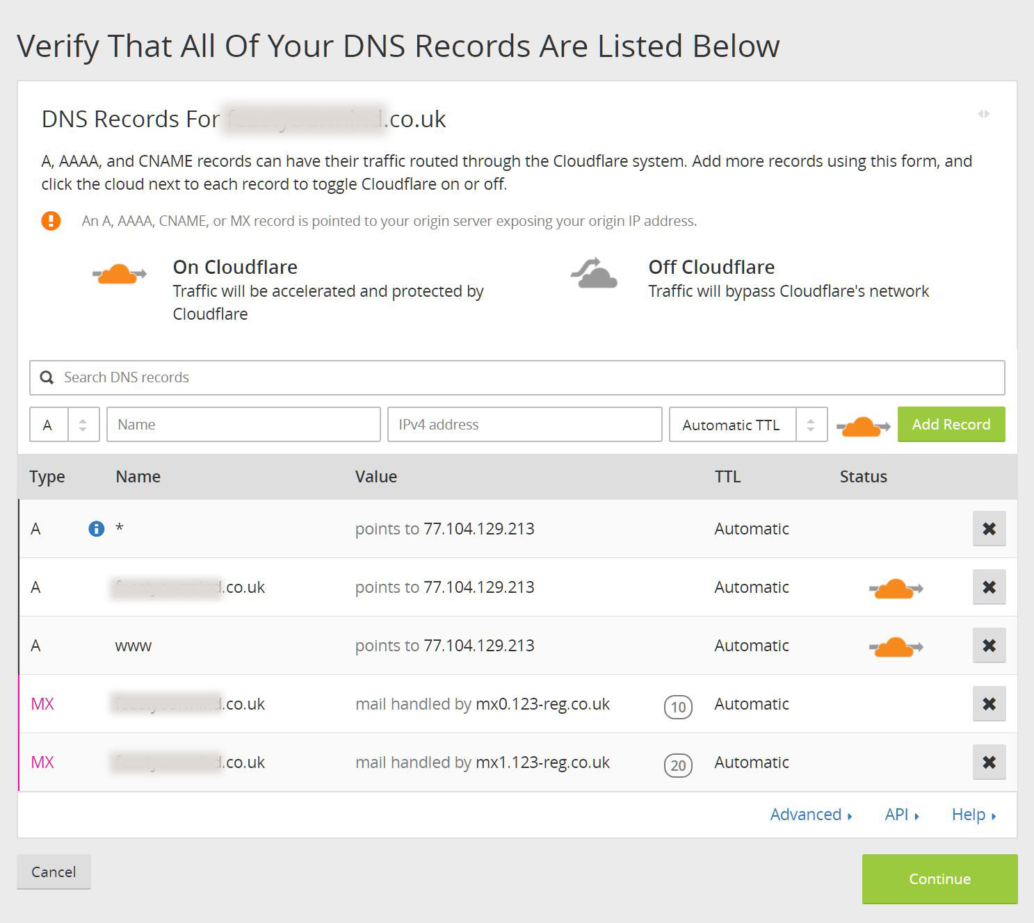 CloudFlare Scan