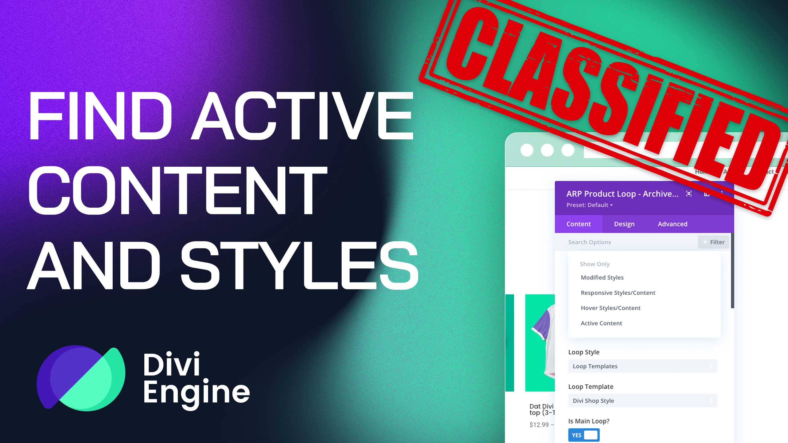 Divi Secret Features Tutorial – Finding Active Content and Styles in the Divi Builder