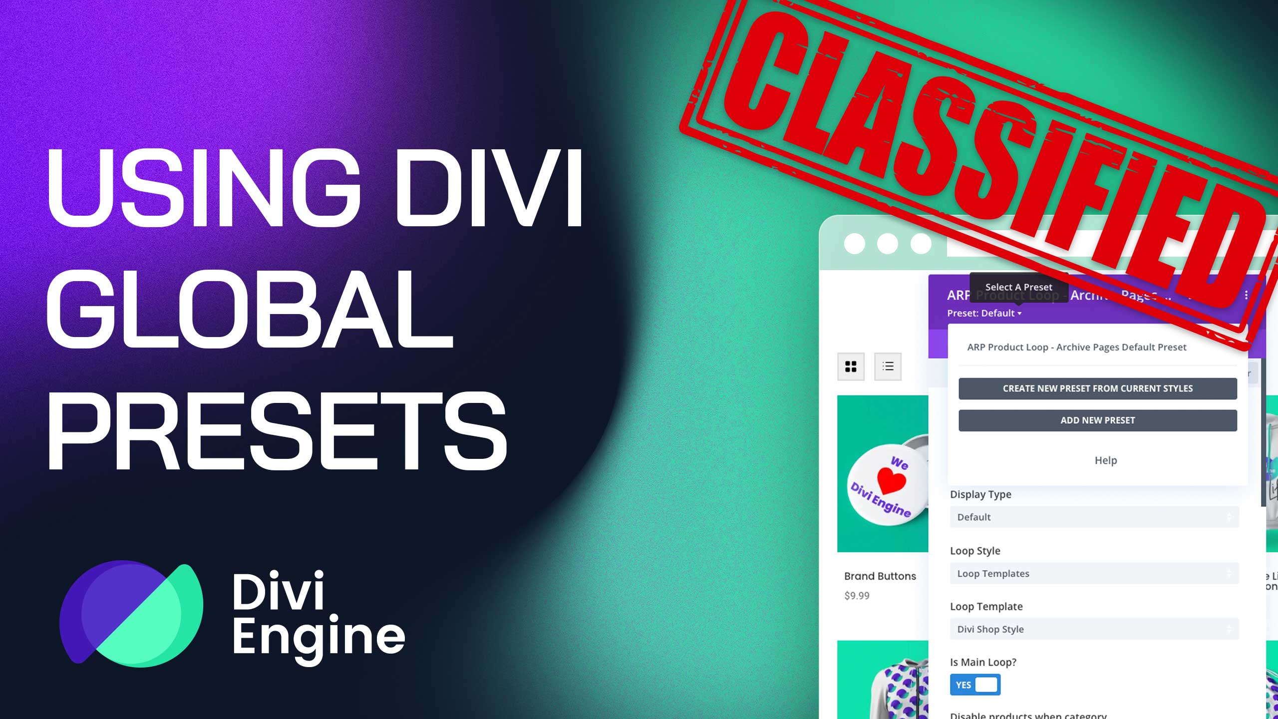 Using Divi Global Presets