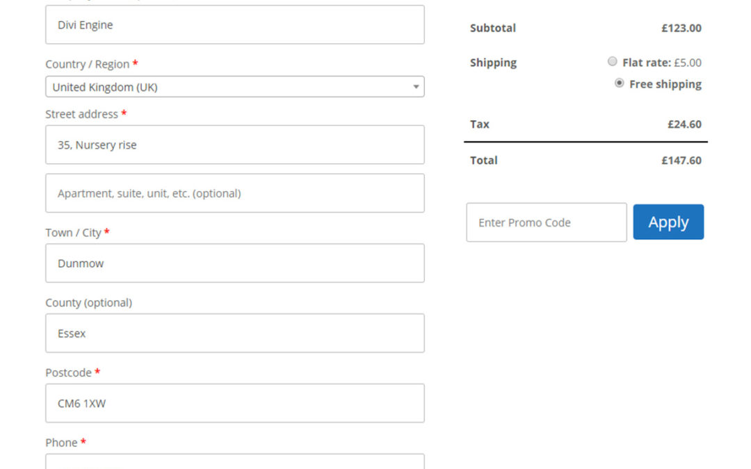 How to add a Shopify Style Checkout in WooCommerce and Divi