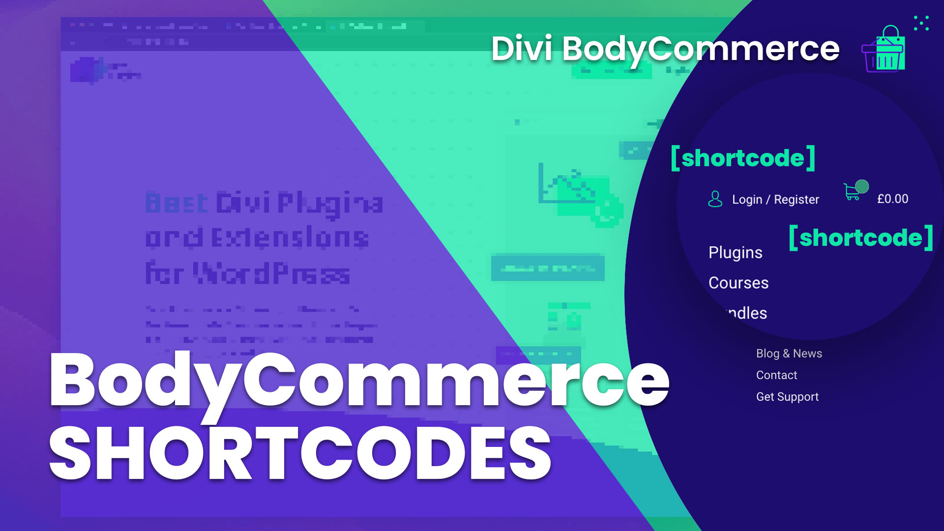 Divi Engine Plugin Tutorial: Replicating the Divi Engine Menu using the Divi BodyCommerce Shortcodes