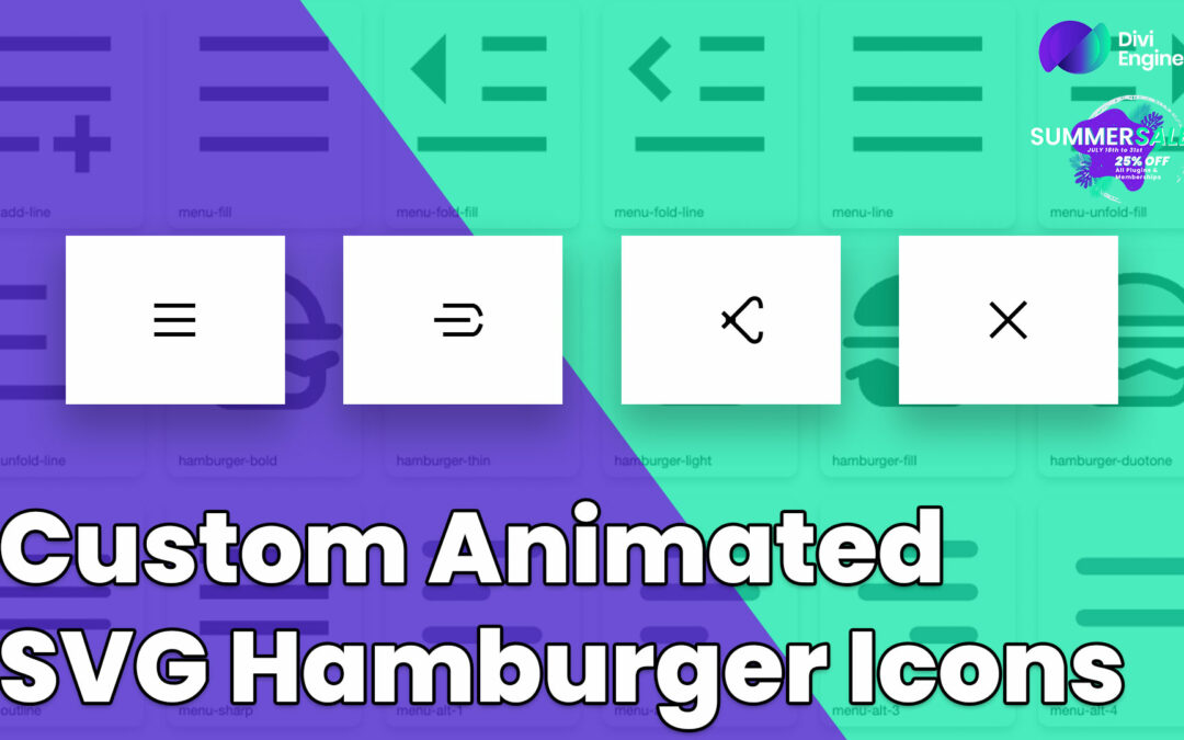 How to add a custom animated SVG hamburger icon to Divi