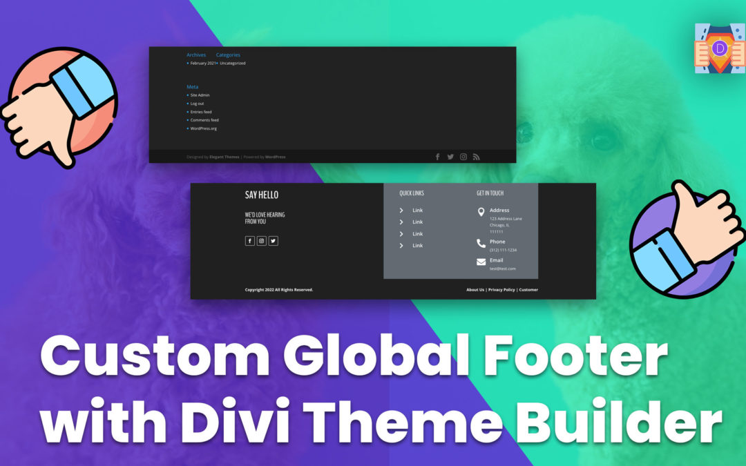 How to Build a Custom Global Footer in Divi using the Theme Builder