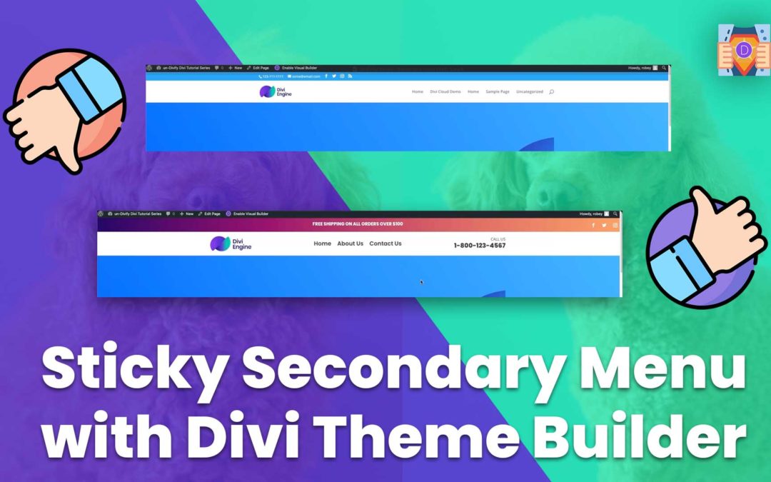 How to Add a Secondary Menu to your Global Header in Divi using the Theme Builder