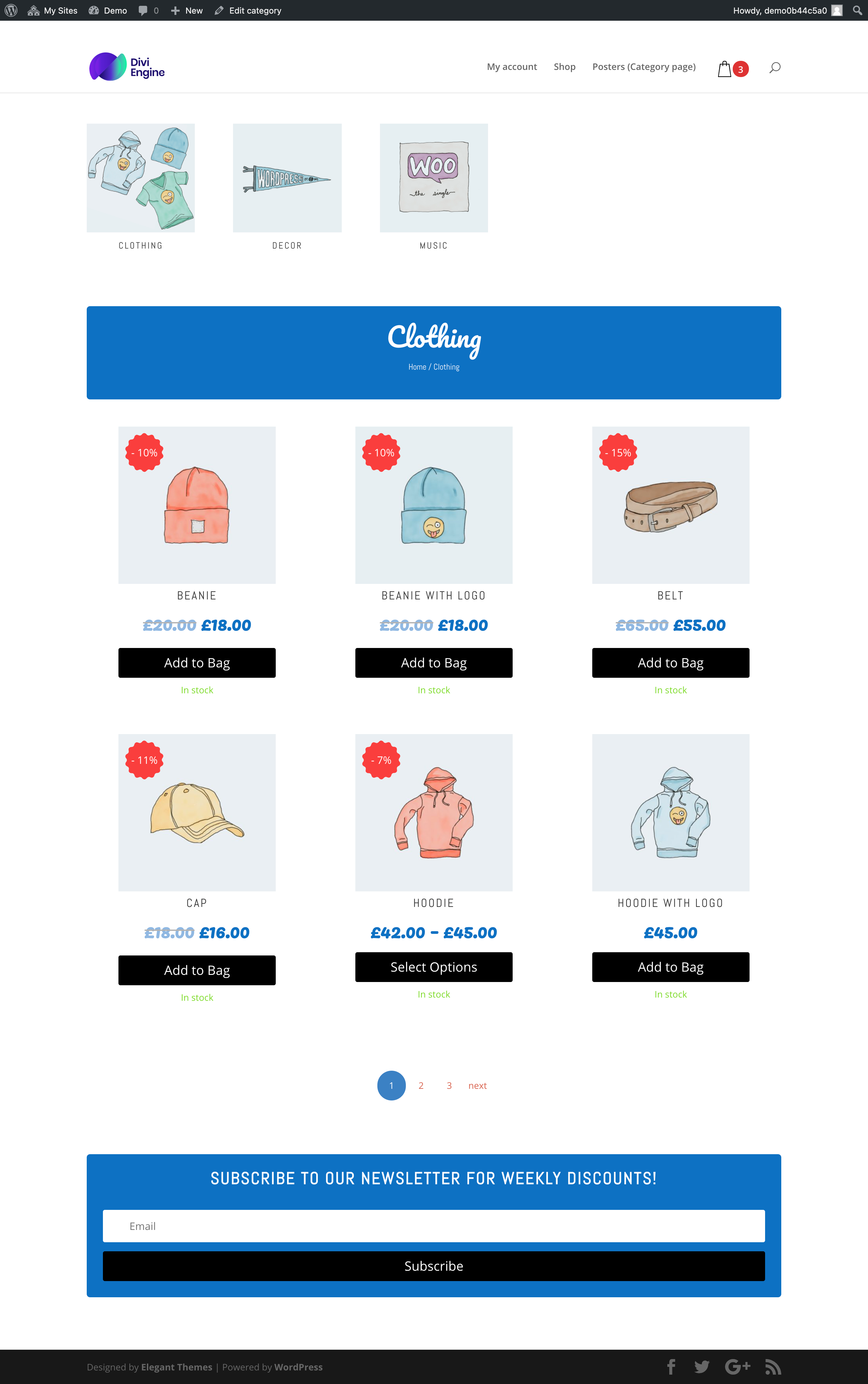 Divi WooCommerce Custom Category Page by BodyCommerce