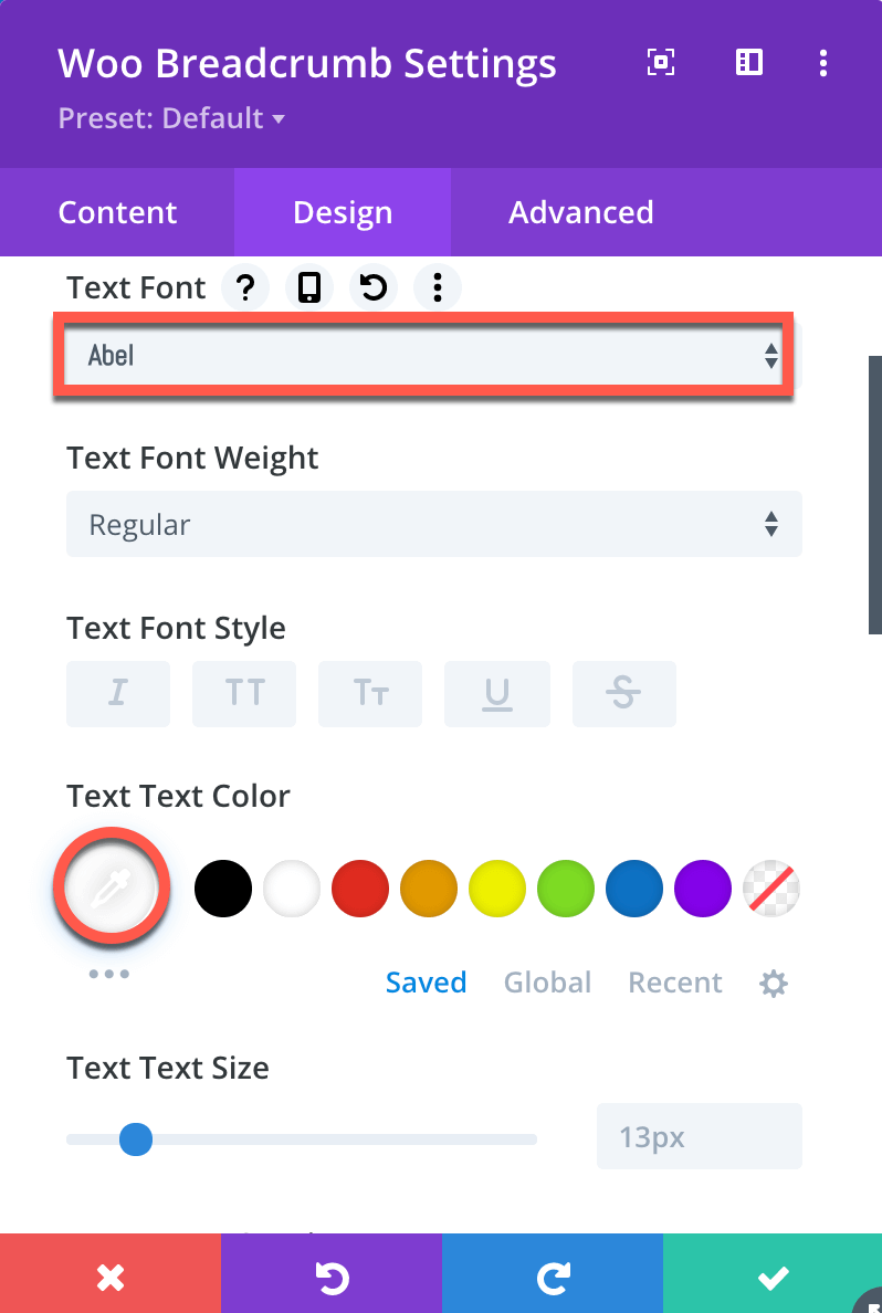 Divi Category Page Breadcrumb Module Design