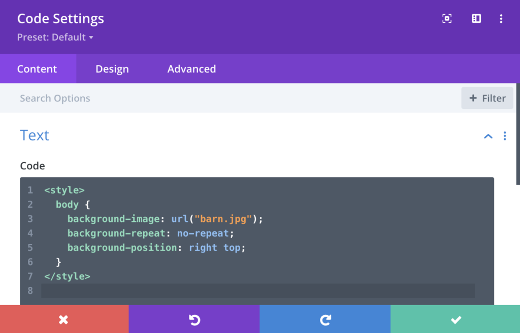 Custom Code in Divi Code Module