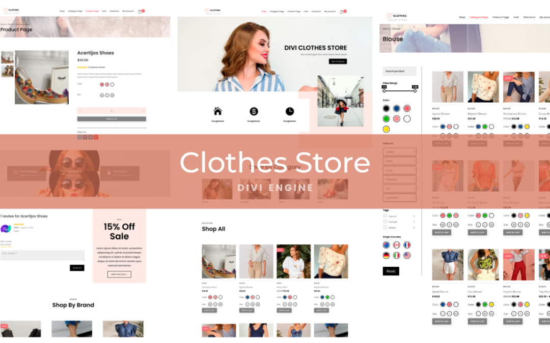 FREE Candy Shop layout pack for Divi and BodyCommerce