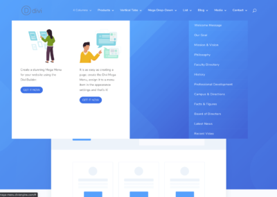 Divi Mega Menu 4 Columns