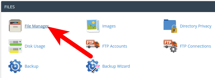 cPanel File Browser