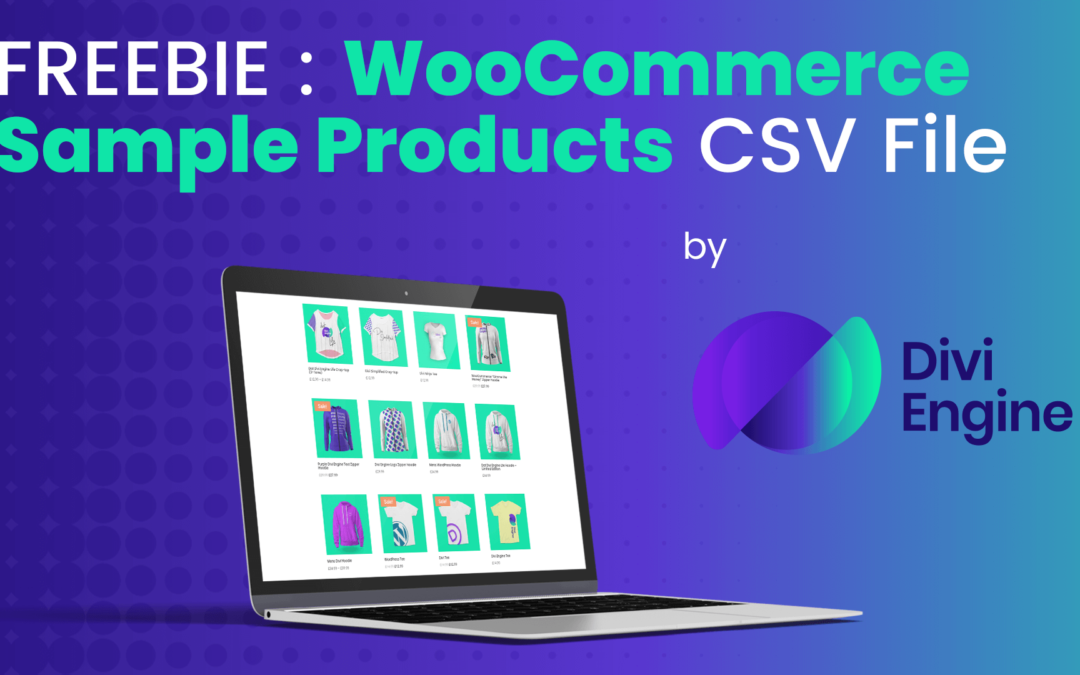 WooCommerce Sample Products CSV Import File (FREEBIE)