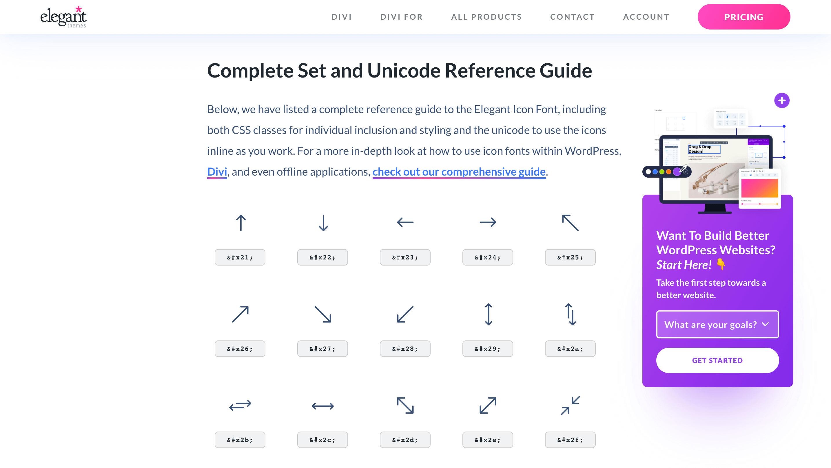 Divi Icon Font Reference Guide