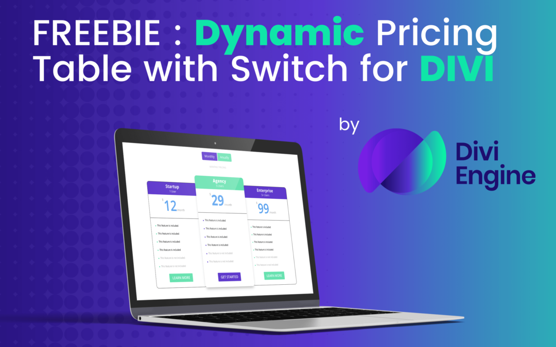 FREE Dynamic Pricing Module for Divi with a Month/Year Switch