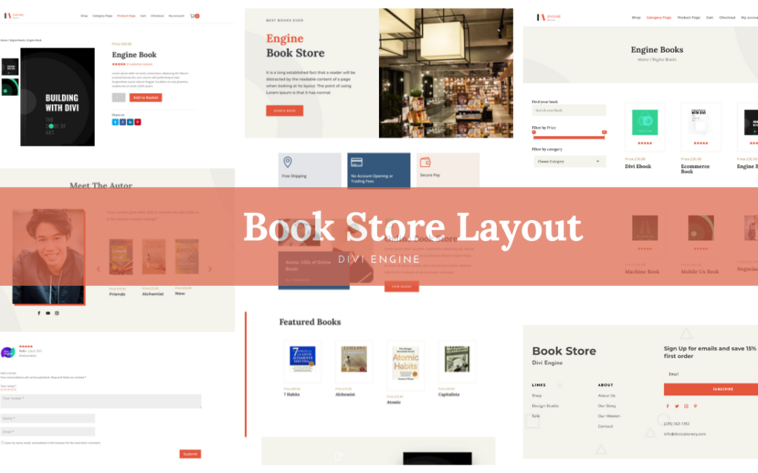 FREE Book Store layout pack for Divi and BodyCommerce