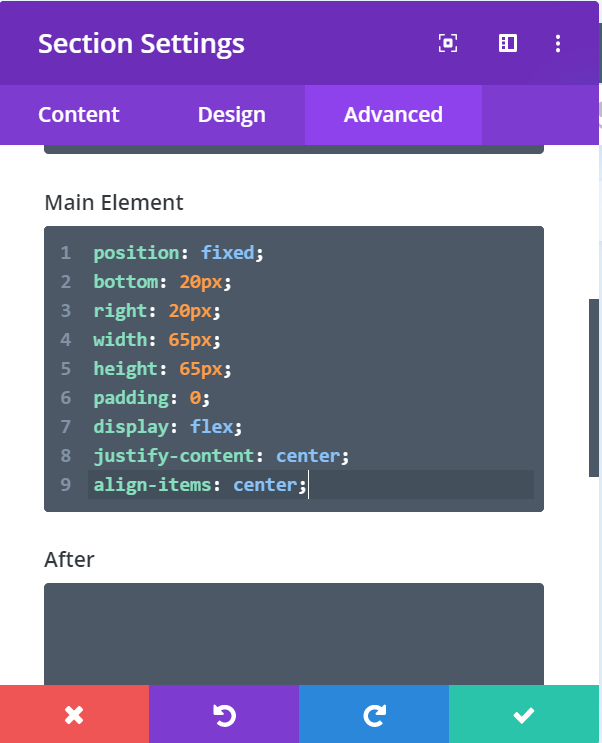 Floating Cart CSS