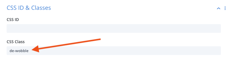 Divi CSS Animation Class