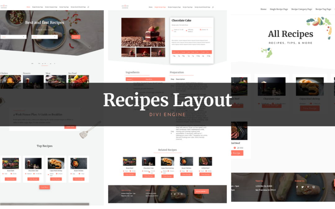 FREE Recipe Layout Pack for Divi Machine