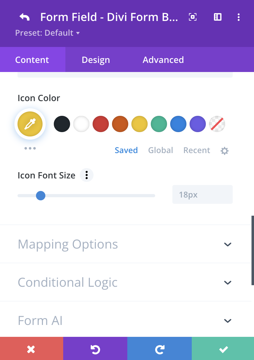 Styling your Divi Form input icon