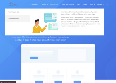 Divi Mega Menu Tabs Style