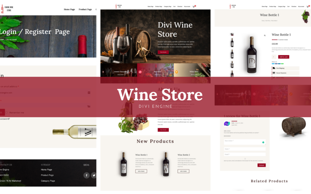 FREE Wine Store layout pack for Divi and BodyCommerce